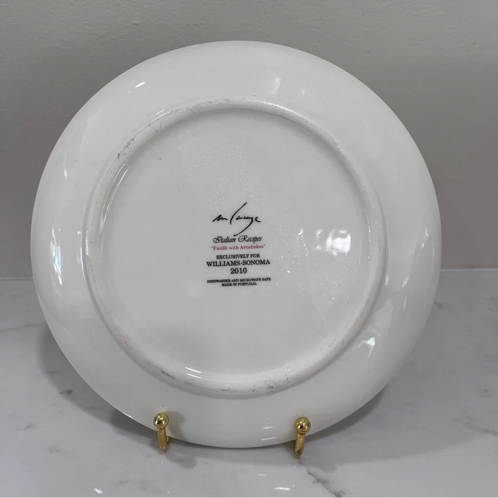Williams-Sonoma Italian Recipes Plates – Set of 3 (2010, Made in Portugal)